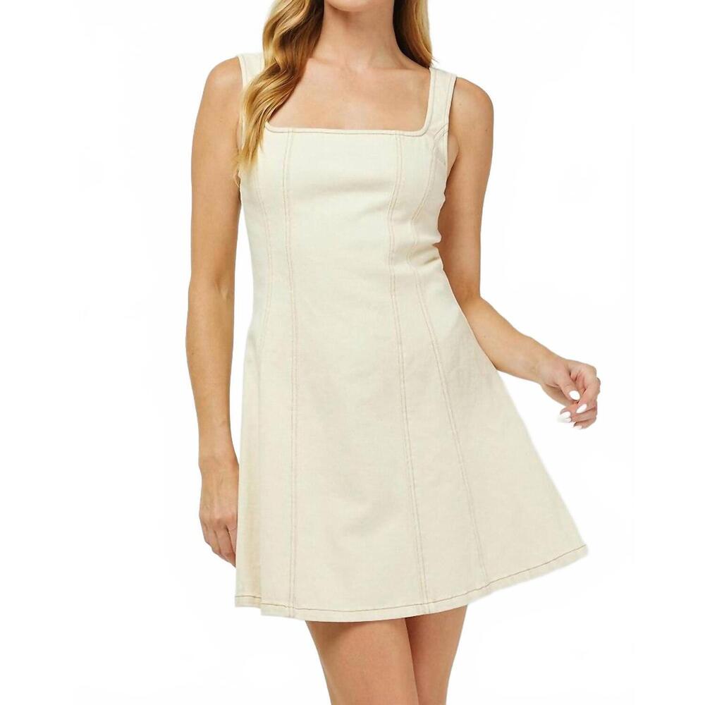 NEW NEEDII soft maple mini dress in cream
